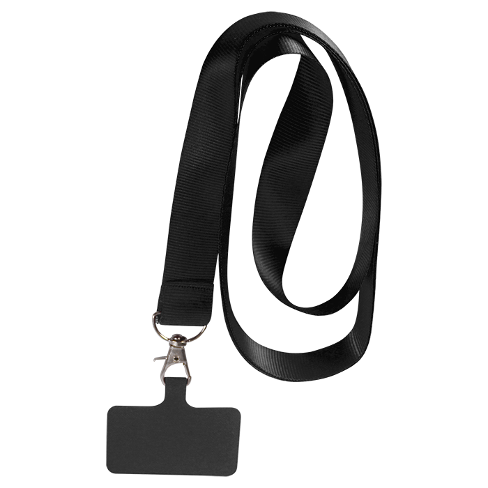 Cellphone Petersham Neck Lanyard - Black