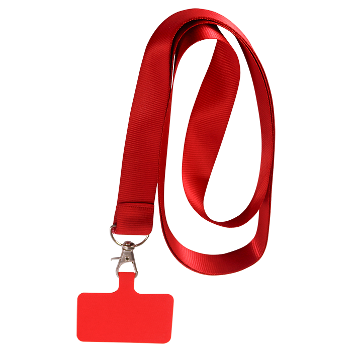 Cellphone Petersham Neck Lanyard - Red