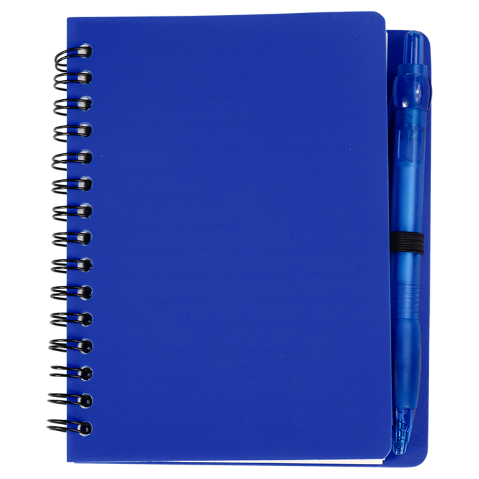 Mini Spiral Notebook with Pen - Navy