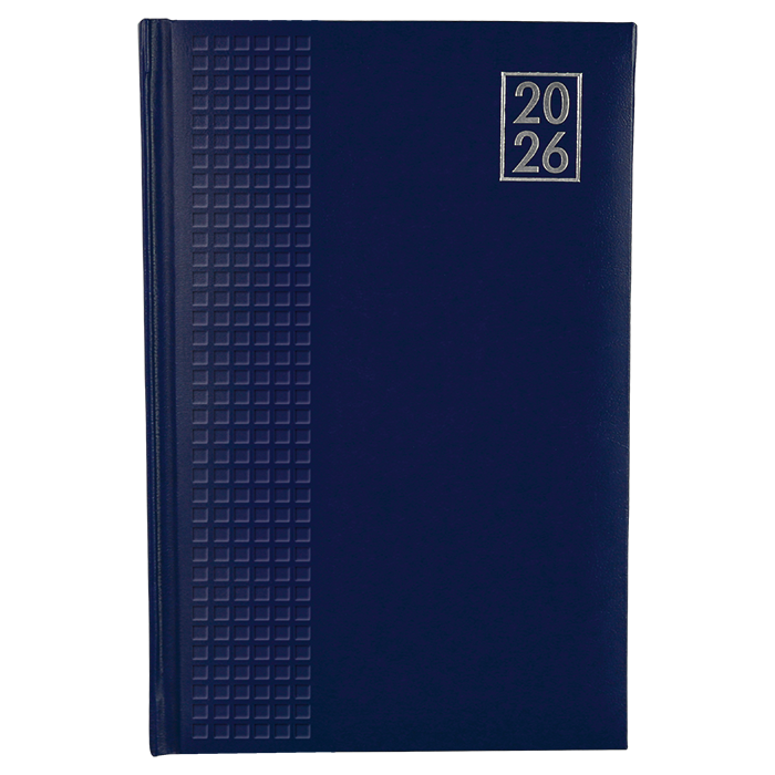 2026 Embossed Square A5 Diary - Navy