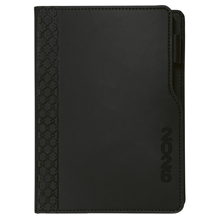 2026 Executive Cut Away A4 Diary - Black
