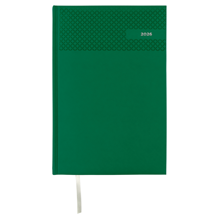 2026 Velvet Touch Diamond A4 Diary - Green