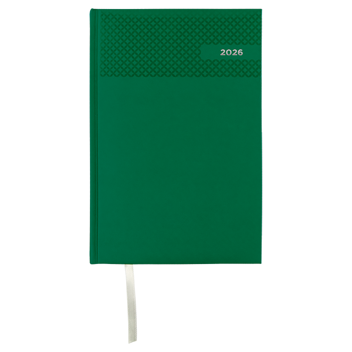 2026 Velvet Touch Diamond A5 Diary - Green