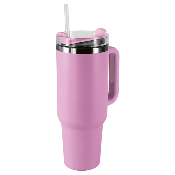 1.2L Double Walled Travel Mug with Straw - Lilac