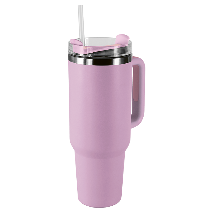 1.2L Double Walled Travel Mug with Straw - Lilac