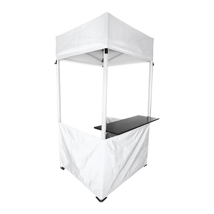 1x1 Aluminium Kiosk with Shelf - STD
