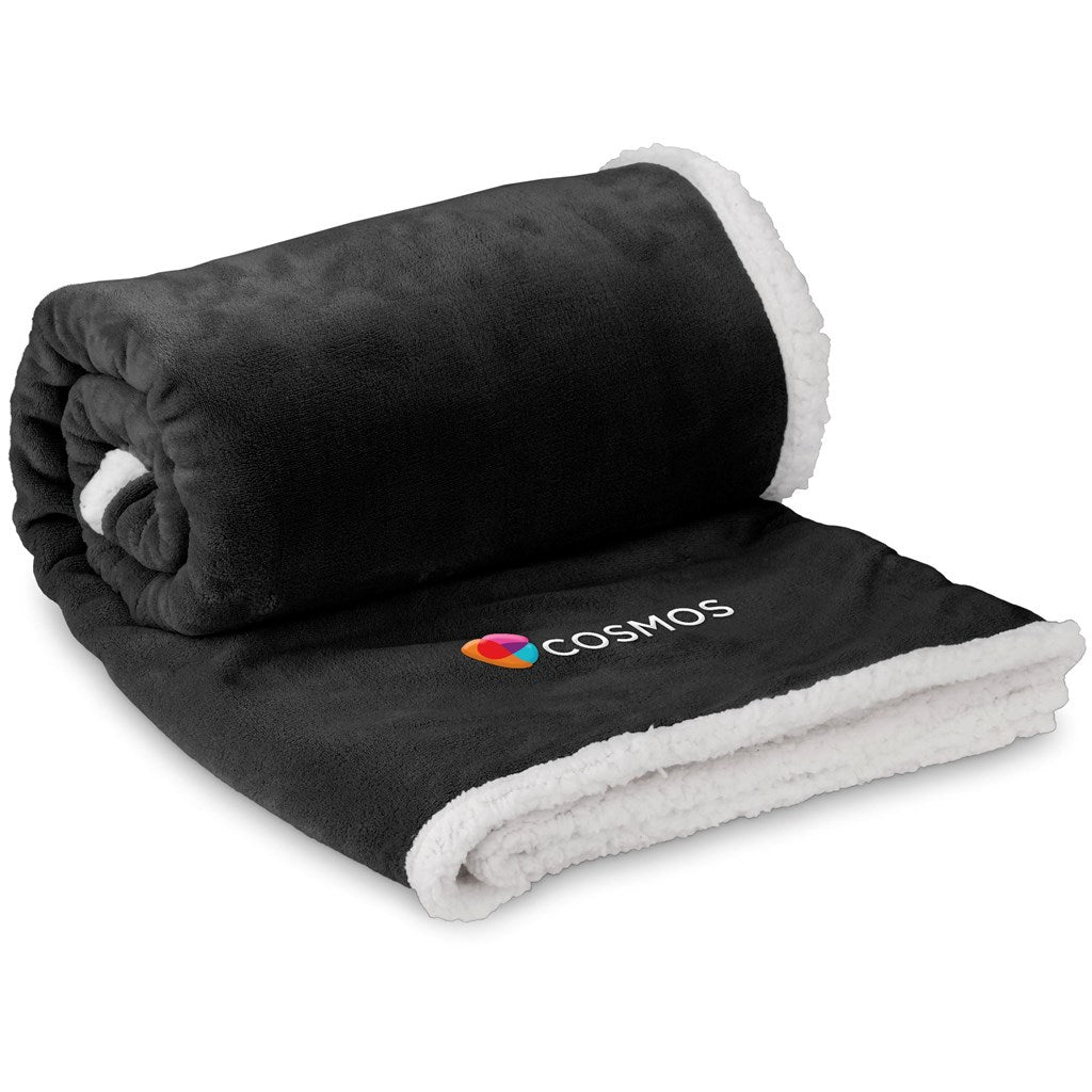 US Basic Mckinley Sherpa Fleece Blanket - BLACK