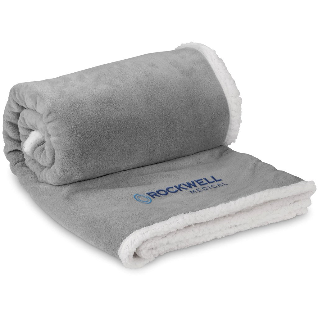 US Basic Mckinley Sherpa Fleece Blanket - GREY