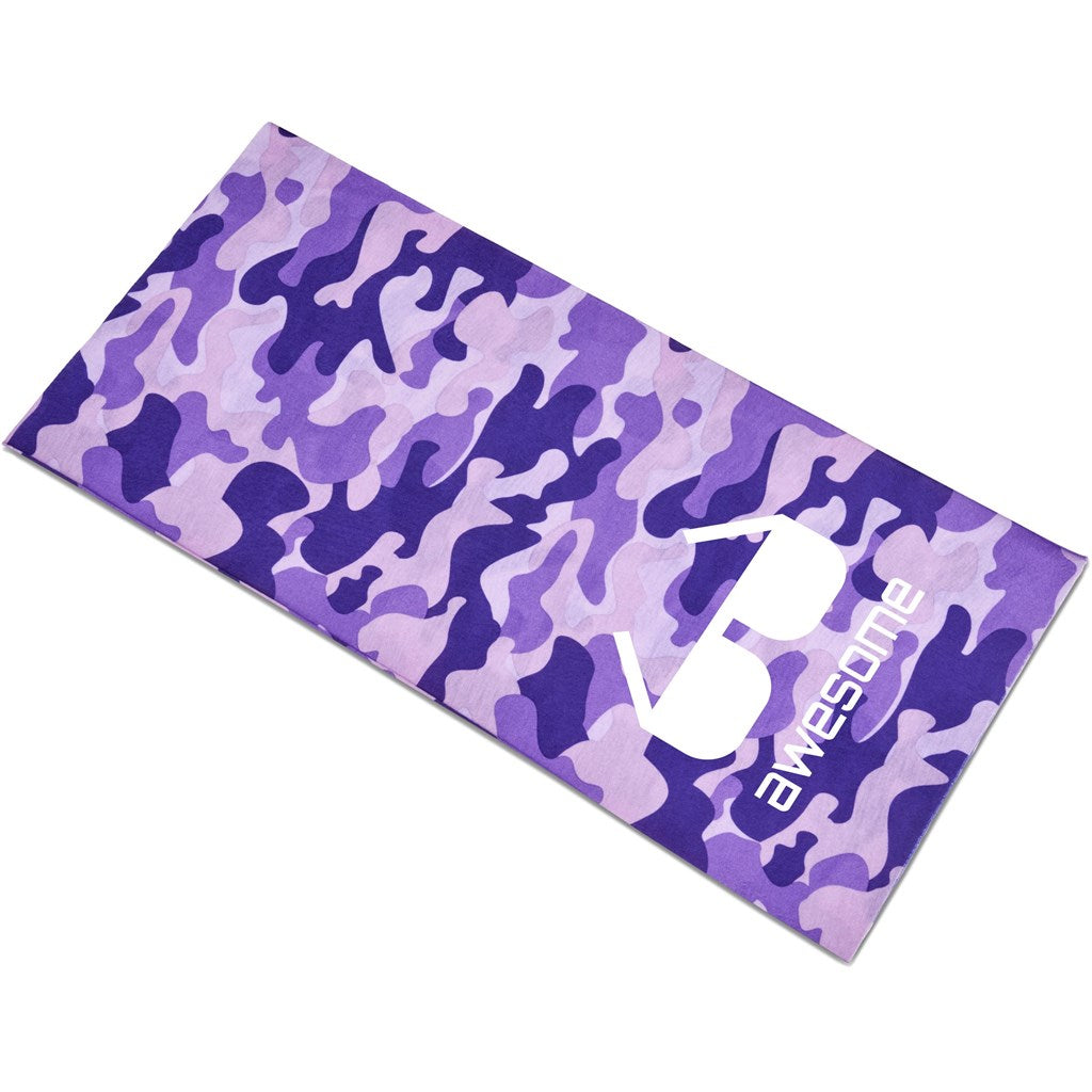 Kids Camo Flexi Tubular Bandana - PURPLE
