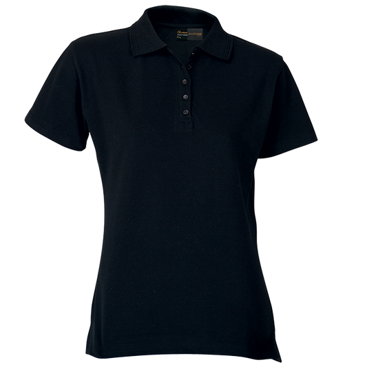 200g Pique Knit Golfer Ladies - Black