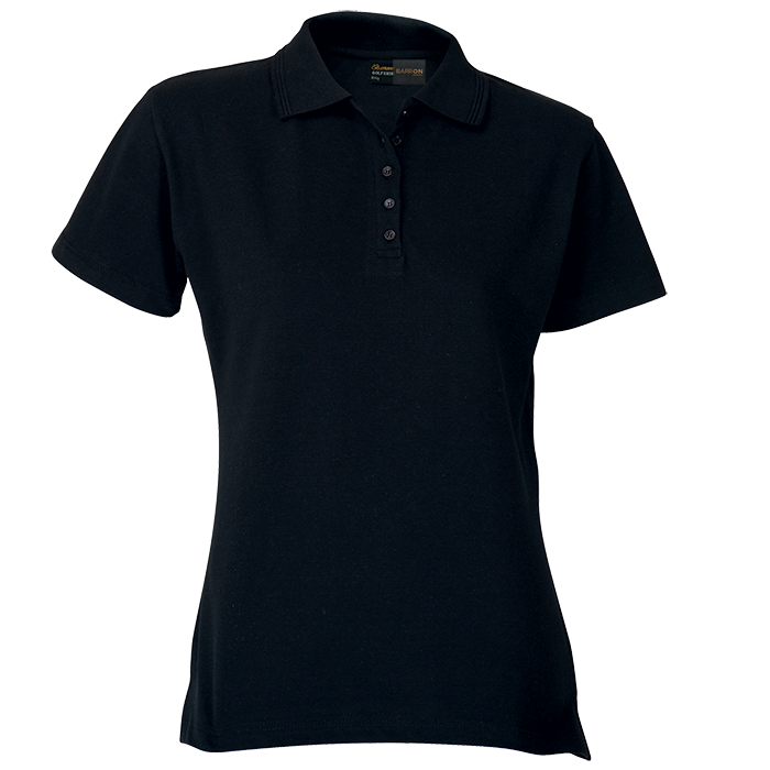 200g Pique Knit Golfer Ladies - Black