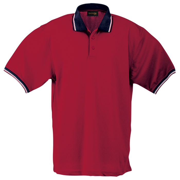 Colour Stripe Golfer - Red/Navy/White