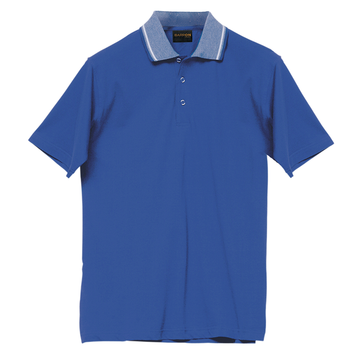 Jacquard Collar Golfer Mens - Royal