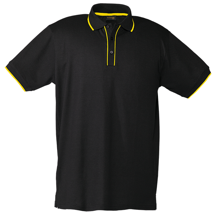 Piping Golfer Mens - Black/Yellow