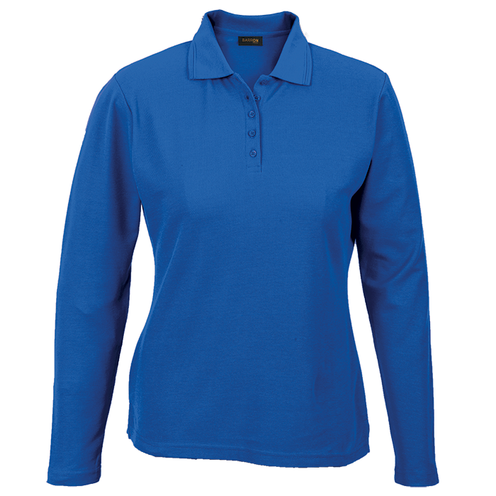 175g Pique Knit Long Sleeve Golfer Ladies - Royal