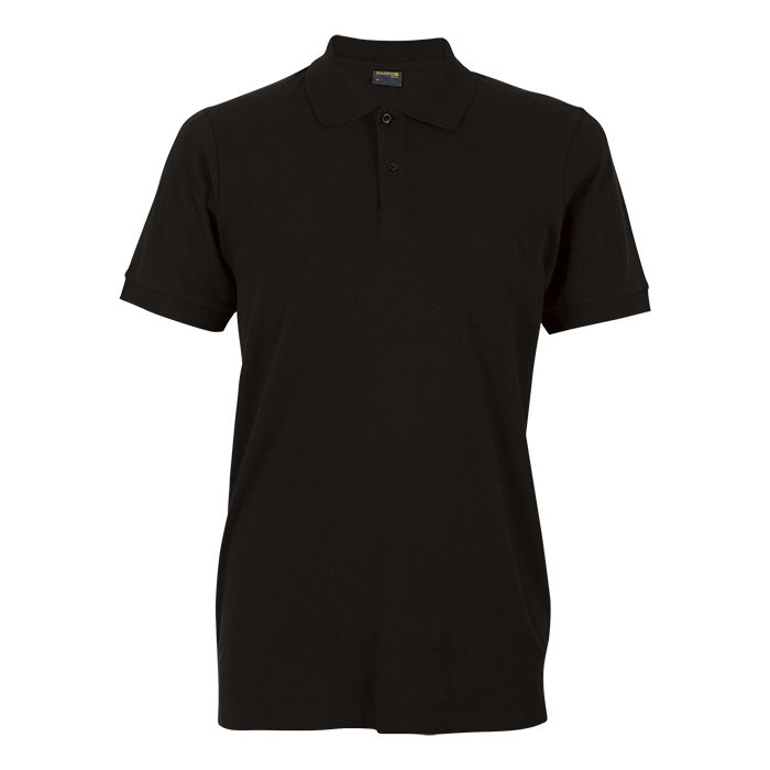 Stretch Pique Knit Golfer Mens - Black