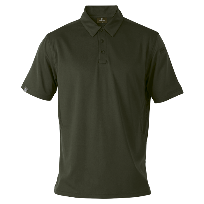 Heritage Ventilated Quick Dry Golfer Mens - Olive