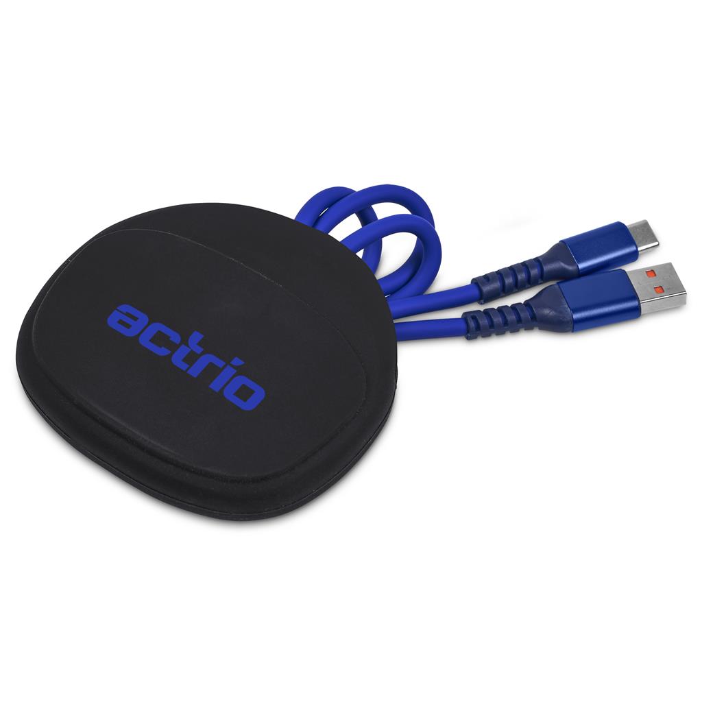 Altitude Stodle Fast Charge USB-A to Type-C Charging Cable in Pouch - BLUE