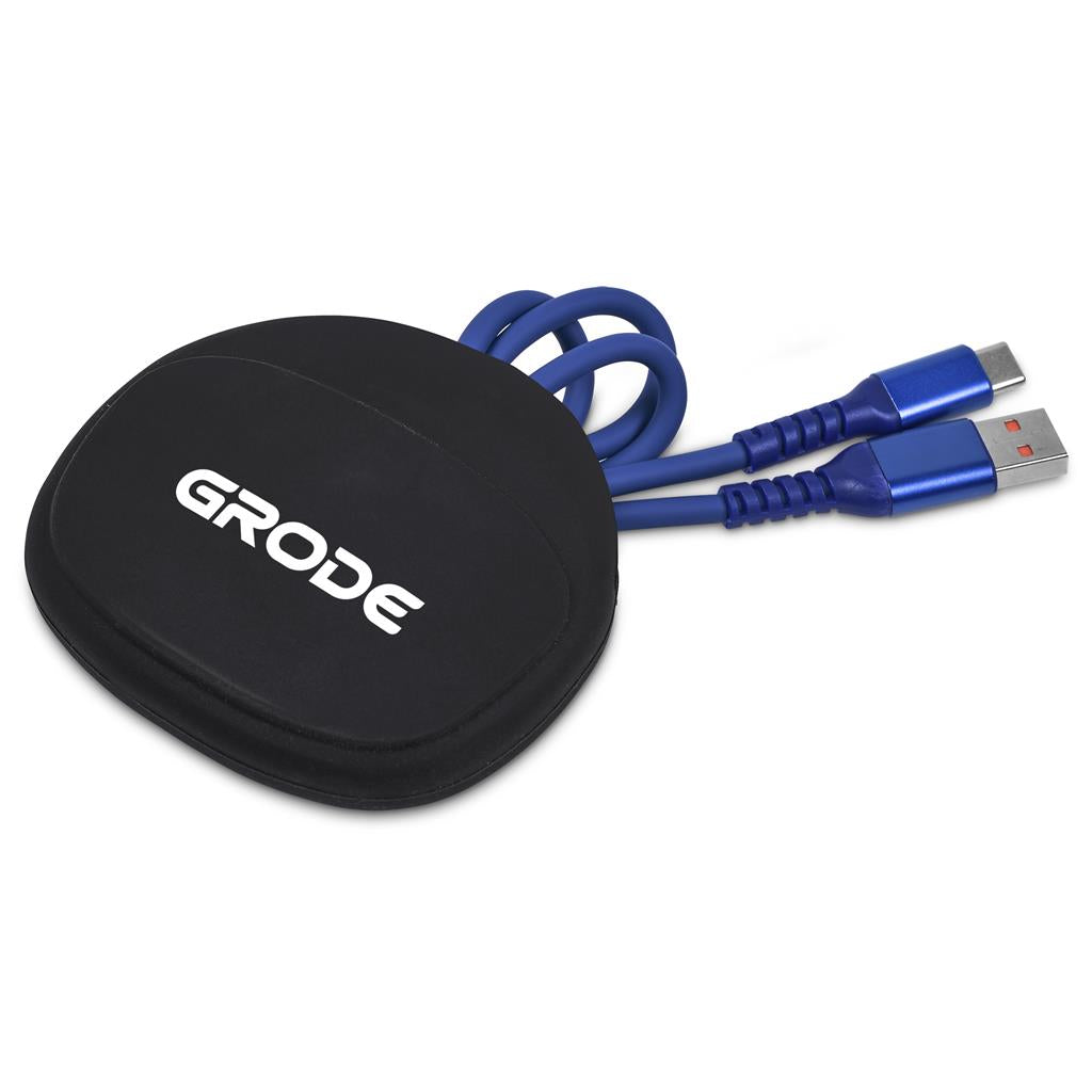 Altitude Stodle Fast Charge USB-A to Type-C Charging Cable in Pouch - NAVY