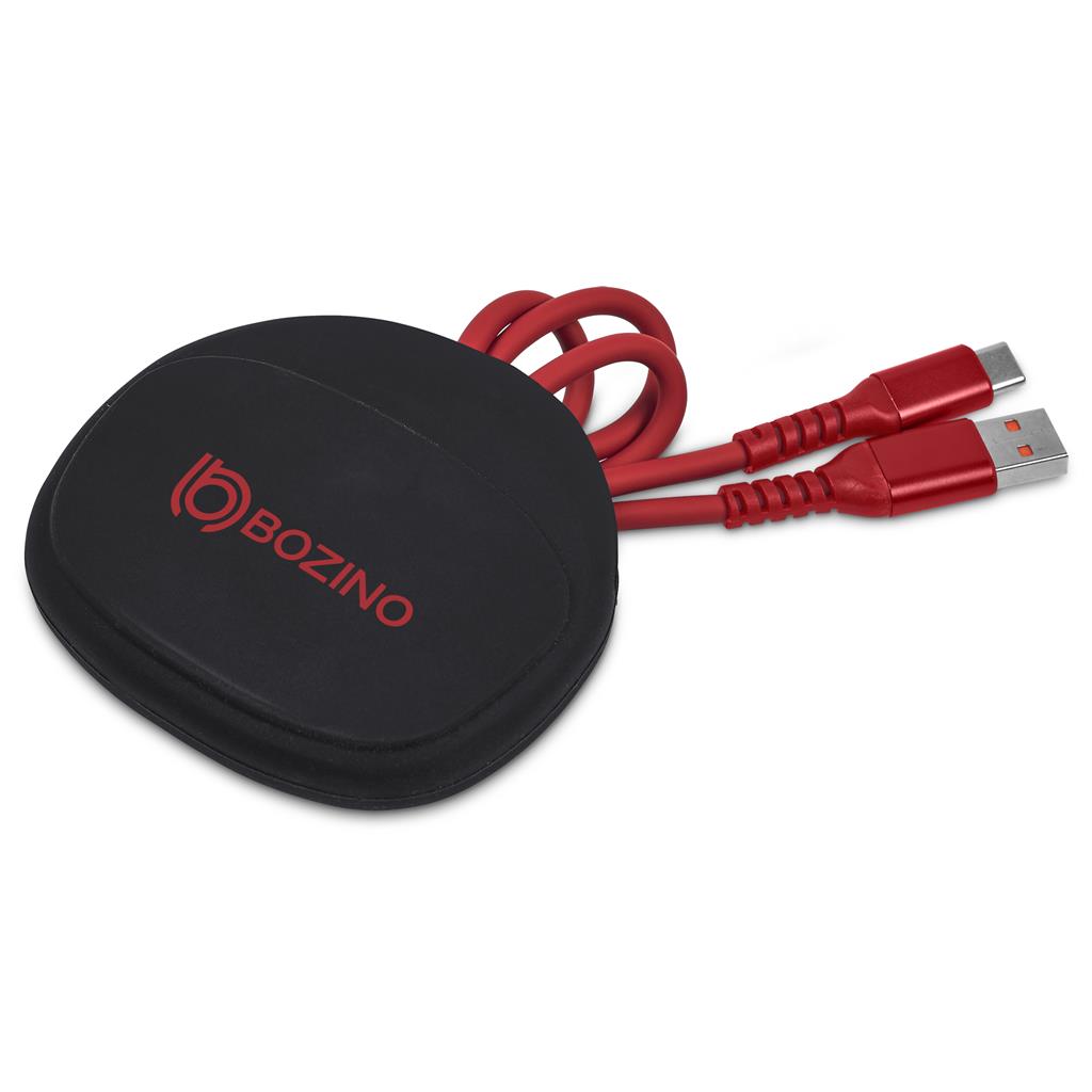 Altitude Stodle Fast Charge USB-A to Type-C Charging Cable in Pouch - RED
