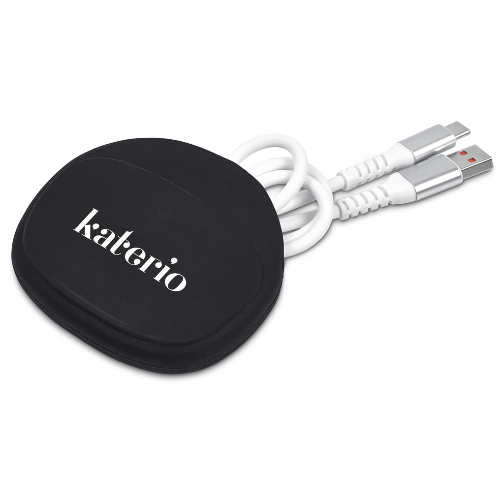 Altitude Stodle Fast Charge USB-A to Type-C Charging Cable in Pouch - SOLID WHITE