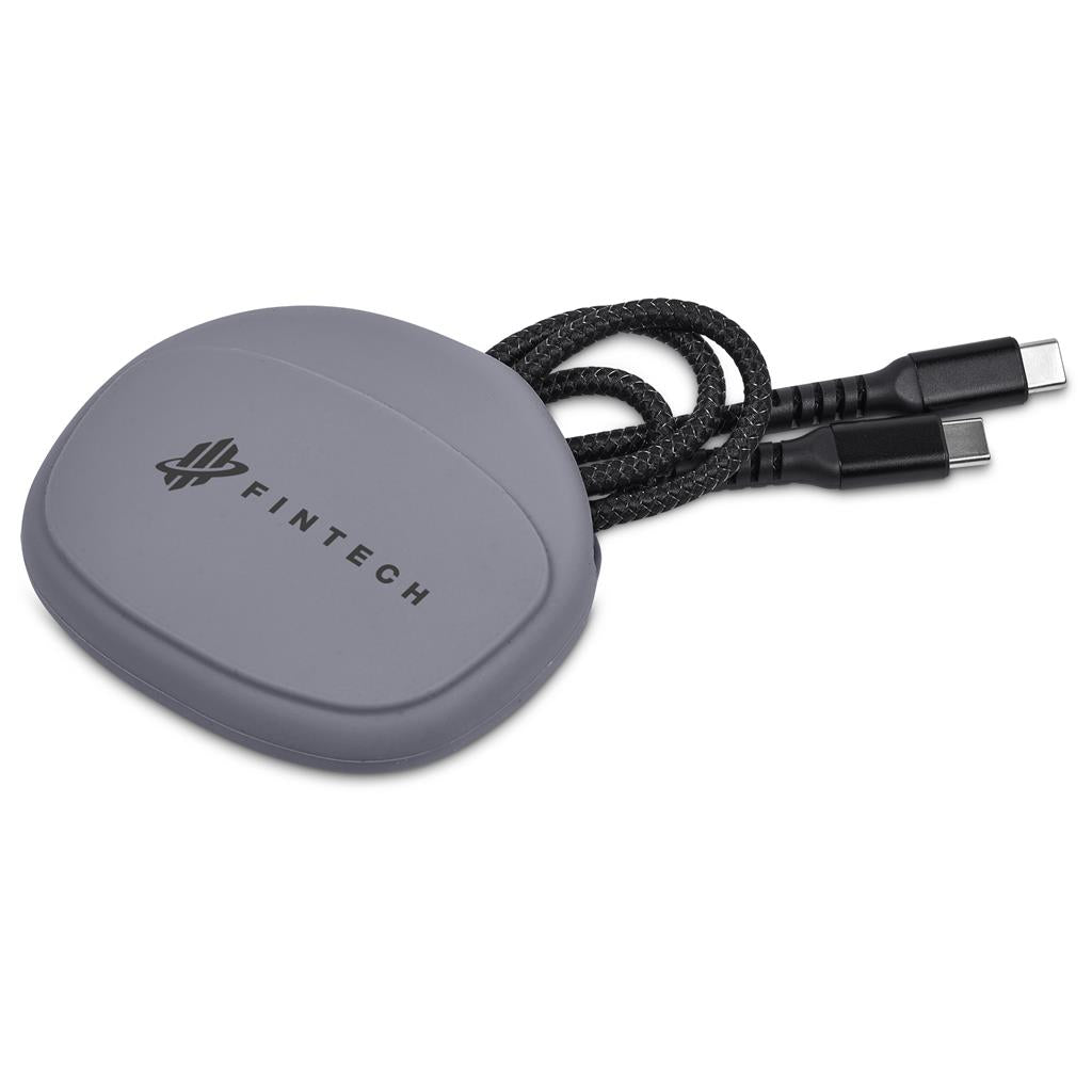 Altitude Jeffin Fast Charge Type-C to Type-C Charging Cable in Pouch - GREY