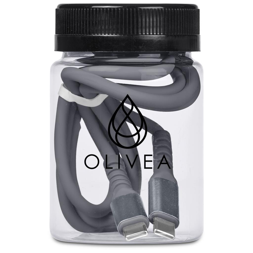 Altitude Barlitt Fast Charge Type-C to Type-C Charging Cable Cable in Jar - GREY