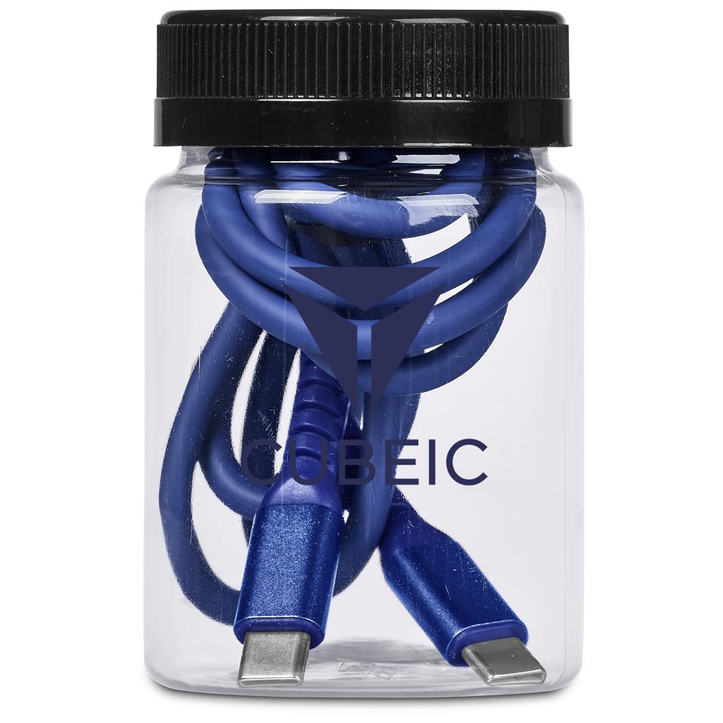 Altitude Barlitt Fast Charge Type-C to Type-C Charging Cable Cable in Jar - NAVY