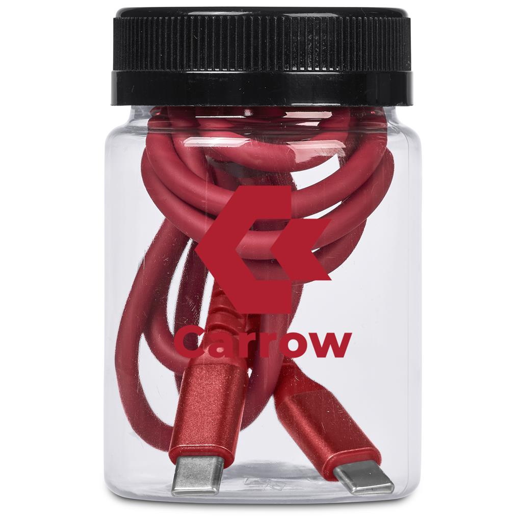 Altitude Barlitt Fast Charge Type-C to Type-C Charging Cable Cable in Jar - RED