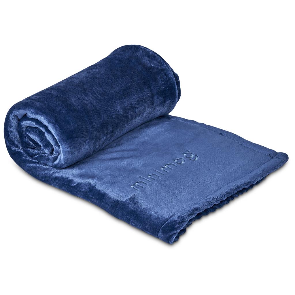 Serendipio Glacial Sherpa Fleece Blanket - NAVY