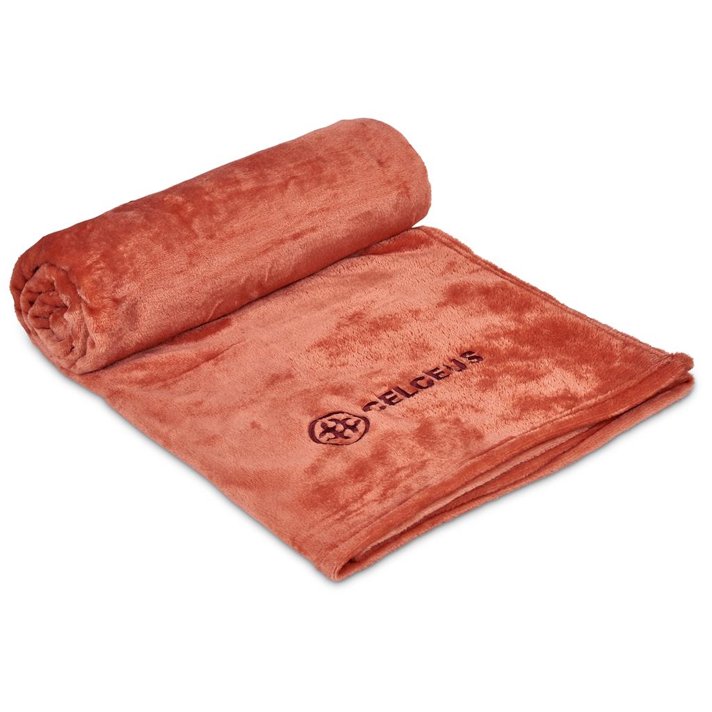 Serendipio Huron Fleece Blanket - BRICK