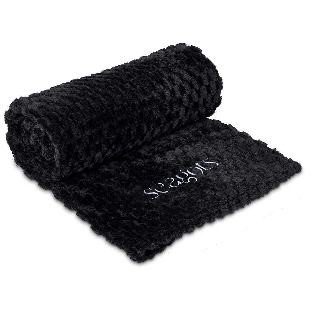 Serendipio Cozy Cloud Fleece Blanket - BLACK