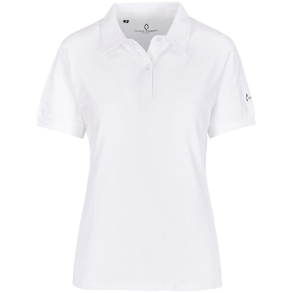 Ladies Alex Varga Constantine Golf Shirt - WHITE
