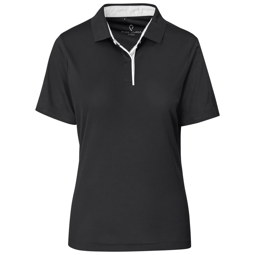 Ladies Alex Varga Zenith Golf Shirt - BLACK