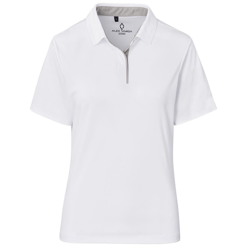 Ladies Alex Varga Zenith Golf Shirt - WHITE