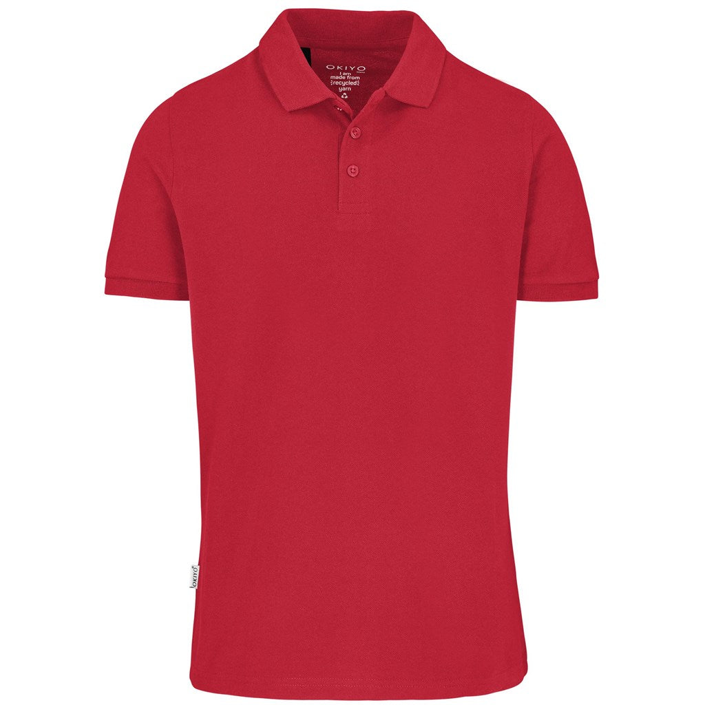 Mens Okiyo Tenyo Eco Golf Shirt - RED