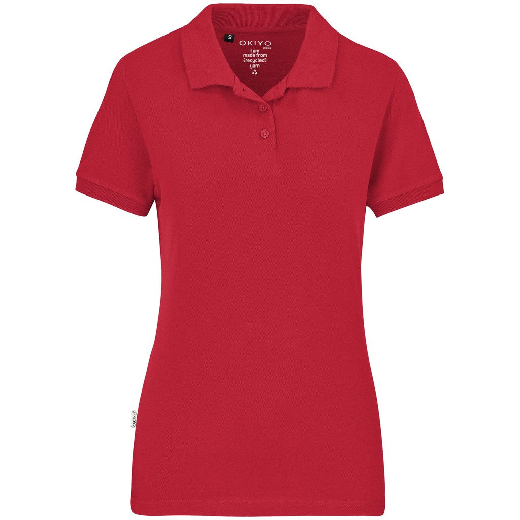 Ladies Okiyo Tenyo Eco Golf Shirt - RED