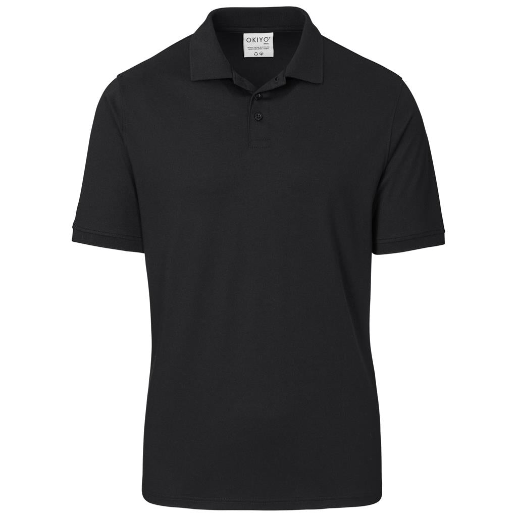 Mens Okiyo Shizen Eco Golf Shirt - BLACK