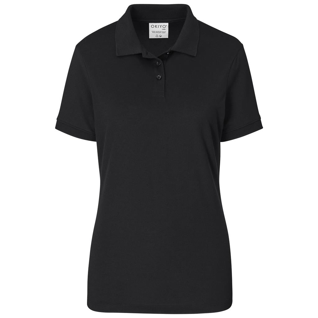 Ladies Okiyo Shizen Eco Golf Shirt - BLACK