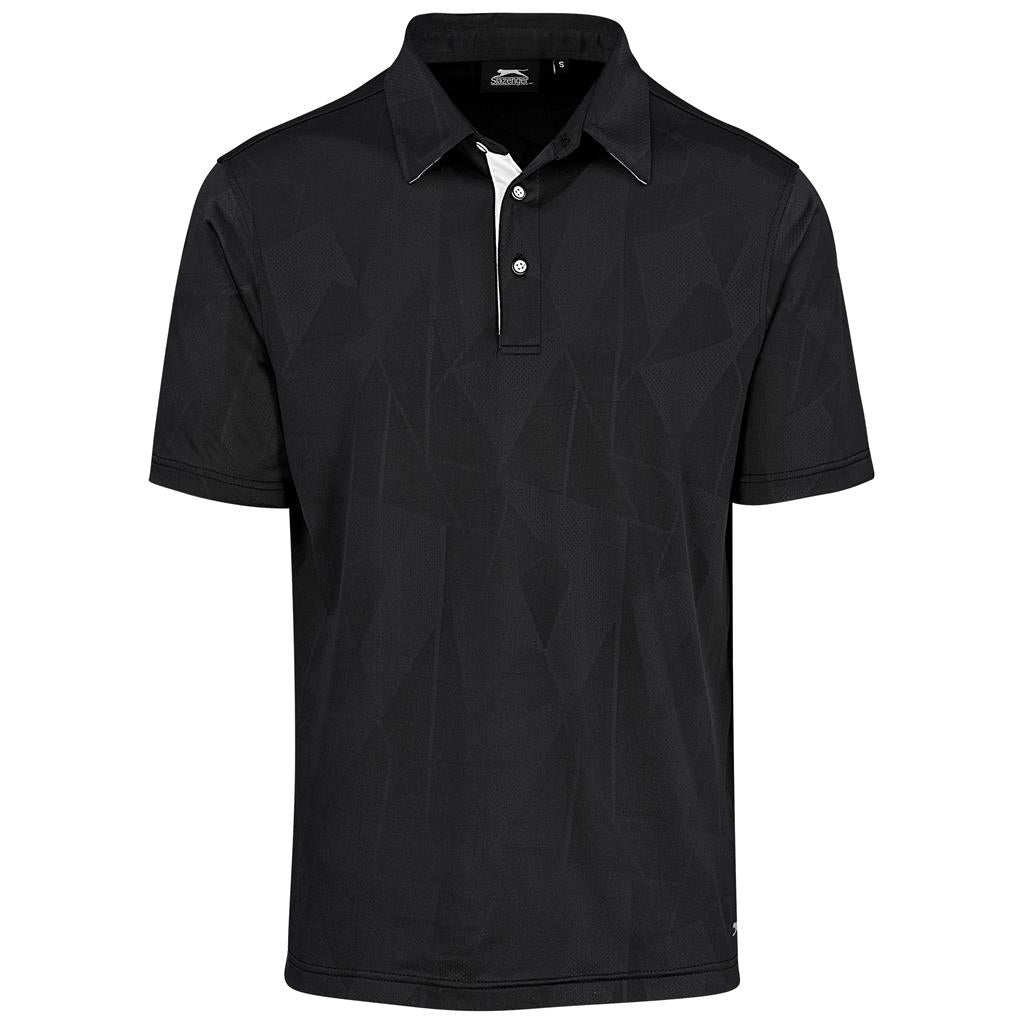 Mens Motif Golf Shirt - BLACK
