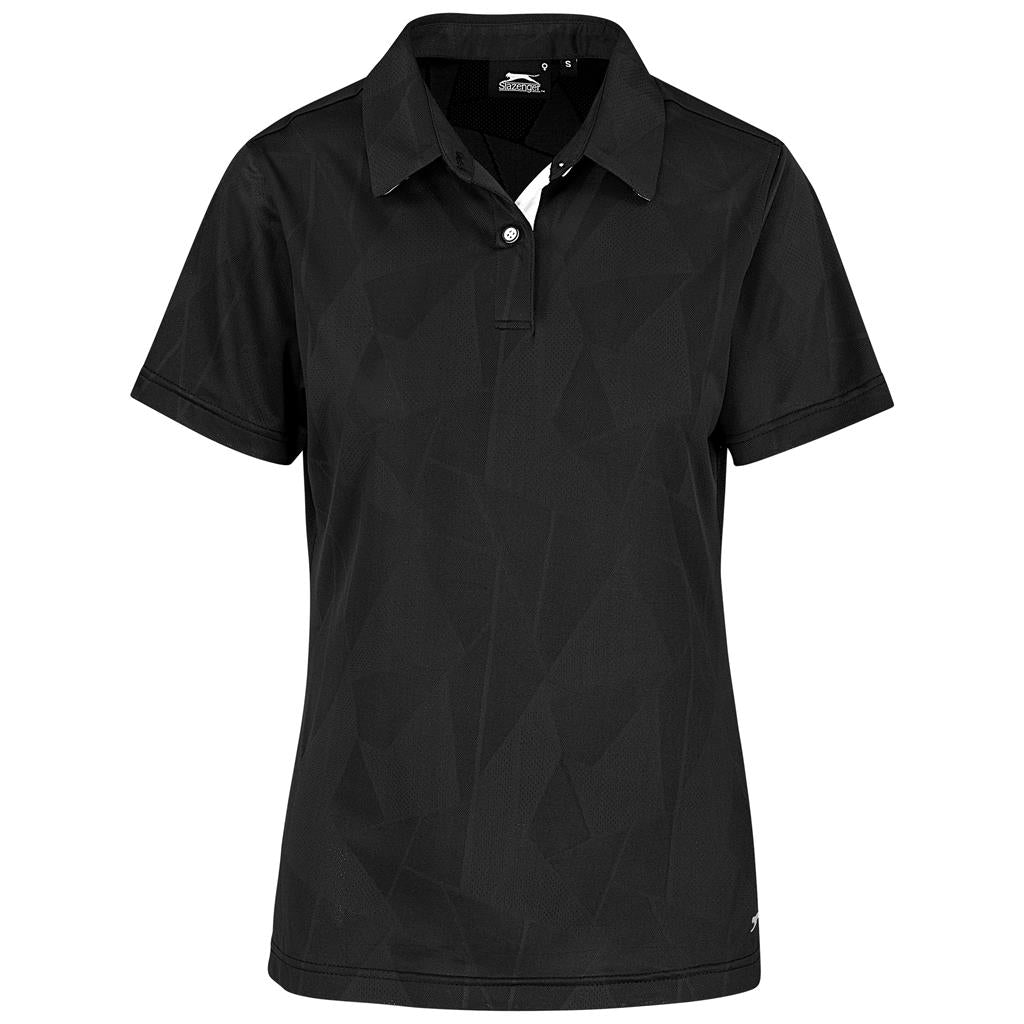 Ladies Motif Golf Shirt - BLACK
