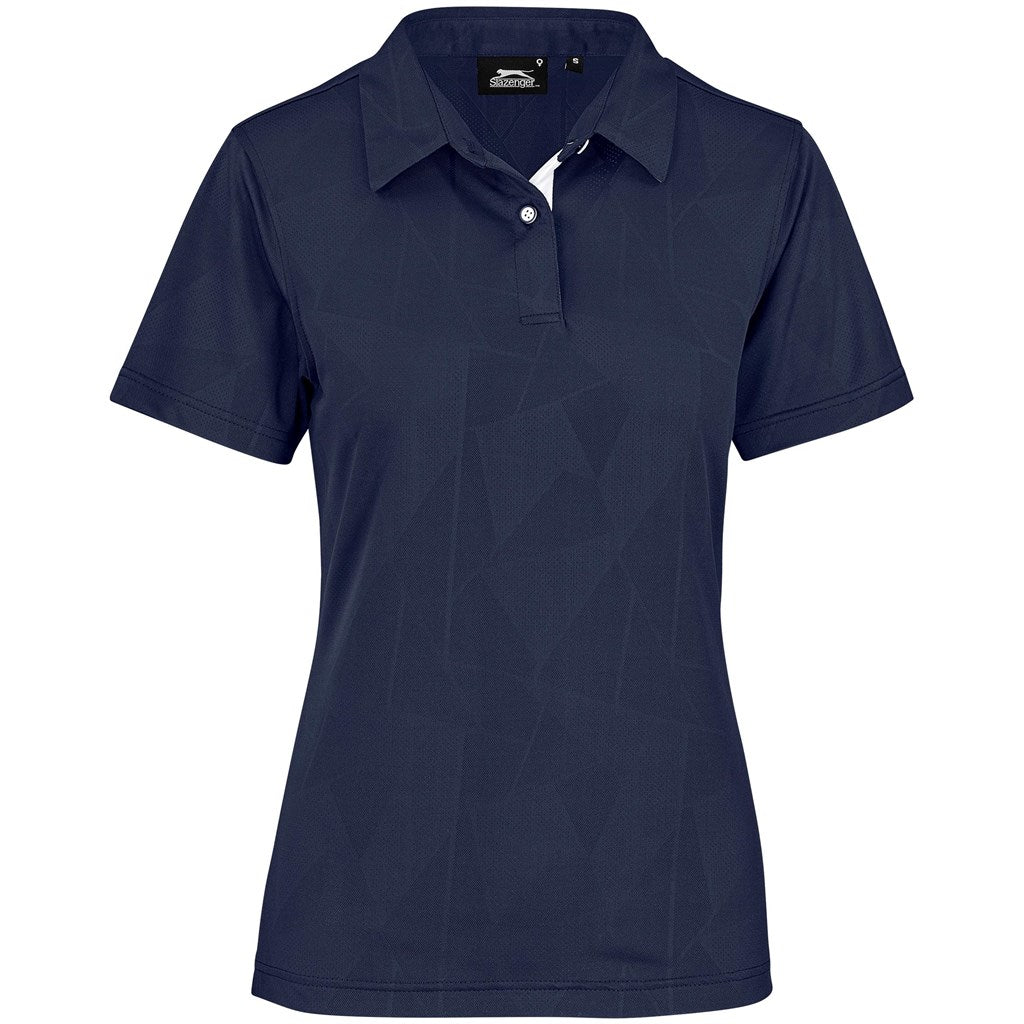Ladies Motif Golf Shirt - NAVY