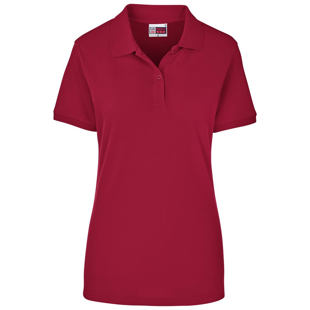 Ladies Houston Stretch Golf Shirt - RED