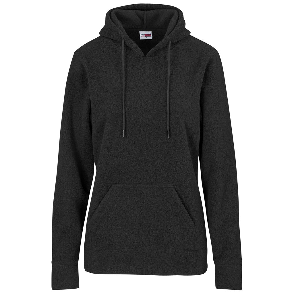 Ladies Dawson Polar Fleece Hooded Sweater - BLACK