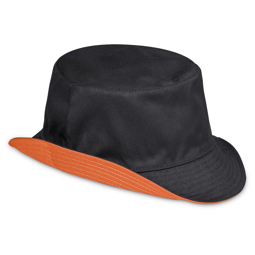 Urban Reversible Bucket Hat - BLACK ORANGE