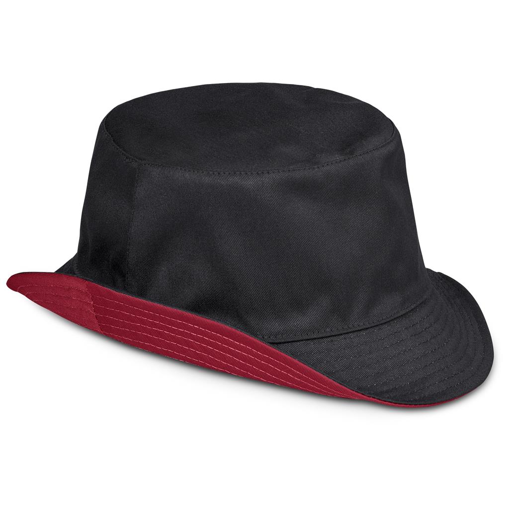 Urban Reversible Bucket Hat - BLACK RED