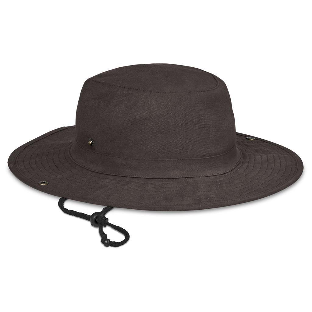 Somabula Oilskin Hat - BROWN
