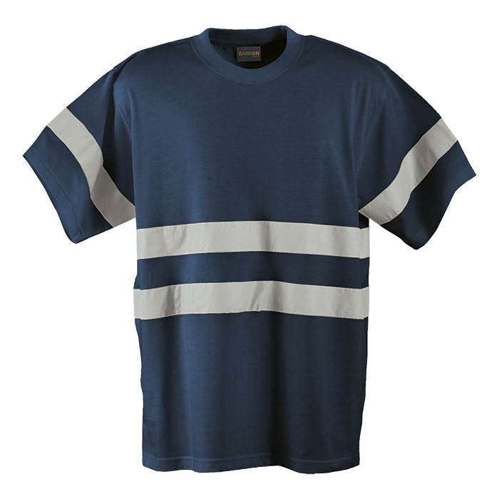 150g Poly Cotton Safety T-Shirt with tape - Navy