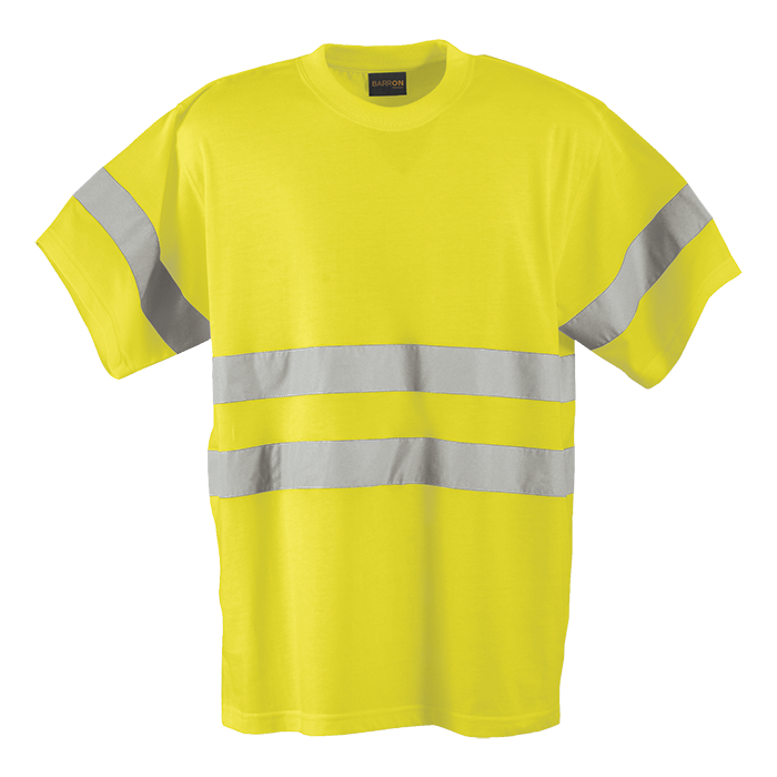 150g Poly Cotton Safety T-Shirt with tape - Safety Yellow