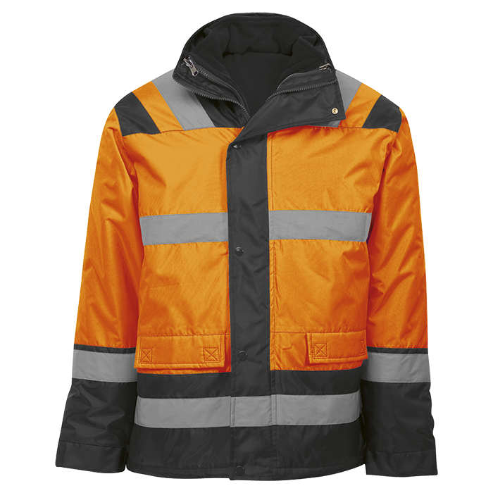 Blaze 4-In-1 Jacket - Safety Orange/Charcoal